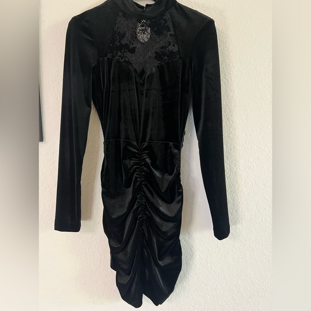 Elegant Black Velvet Dress